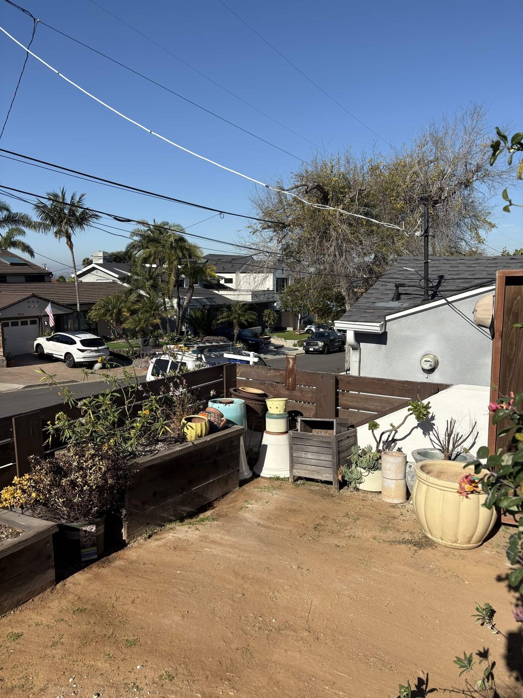 After: Side Yard Rocks + Concrete